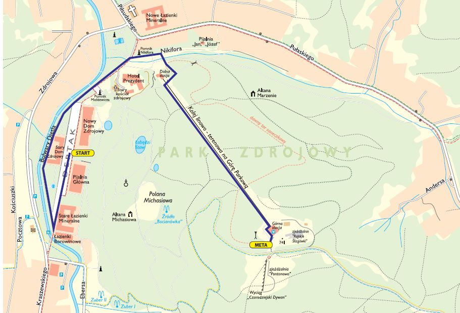 Trasa Biegu na Górę Parkową