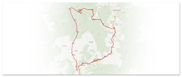 trasa w Beskidzie Sądeckim