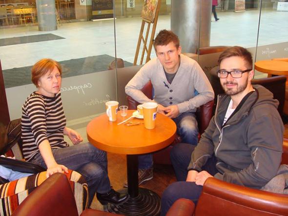 Danuta Pilarz-Małkiewicz, Marcin Jędrusiński i Grzegorz Soczomski