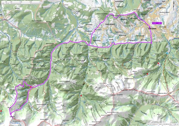 Trasa ultramaratonu Tatra Fest