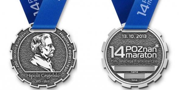 Projekt medalu na 14. Poznań Maraton