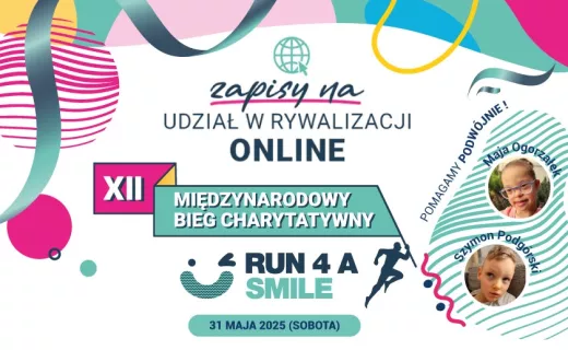 W XII edycji „Run 4 a smile" pobiegniemy dla Mai i Szymona