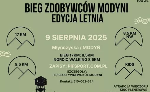 Zapraszamy na letnią edycję BIEGU ZDOBYWCÓW MODYNI