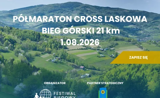 Cross Laskowa Półmaraton 2026. Druga edycja górskiego wyzwania w Beskidzie Wyspowym - start zapisów!