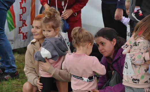 To najmłodsi uczestnicy Festiwalu Biegowego. Mnóstwo dzieci pojawiło się na starcie - 