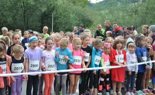 To najmłodsi uczestnicy Festiwalu Biegowego. Mnóstwo dzieci pojawiło się na starcie - 