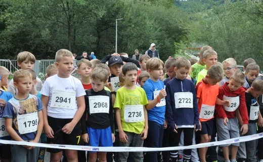 To najmłodsi uczestnicy Festiwalu Biegowego. Mnóstwo dzieci pojawiło się na starcie - 