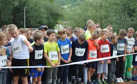 To najmłodsi uczestnicy Festiwalu Biegowego. Mnóstwo dzieci pojawiło się na starcie - 