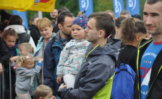 To najmłodsi uczestnicy Festiwalu Biegowego. Mnóstwo dzieci pojawiło się na starcie - 