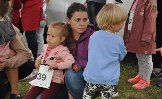 To najmłodsi uczestnicy Festiwalu Biegowego. Mnóstwo dzieci pojawiło się na starcie - 