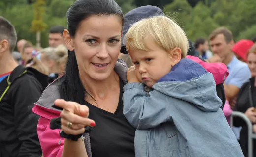 To najmłodsi uczestnicy Festiwalu Biegowego. Mnóstwo dzieci pojawiło się na starcie - 