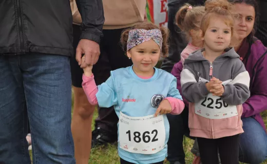 To najmłodsi uczestnicy Festiwalu Biegowego. Mnóstwo dzieci pojawiło się na starcie - 