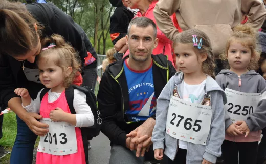 To najmłodsi uczestnicy Festiwalu Biegowego. Mnóstwo dzieci pojawiło się na starcie - 