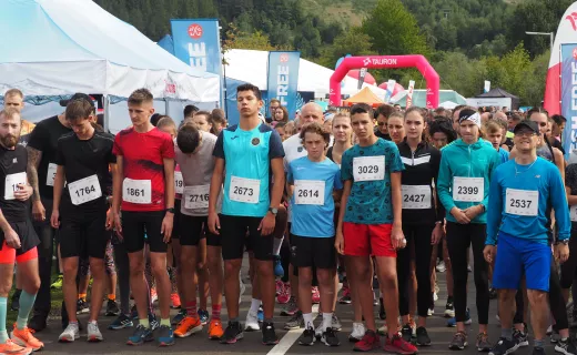 Henryk Warzecha z Łącka pierwszy na mecie biegu na 1 km - 