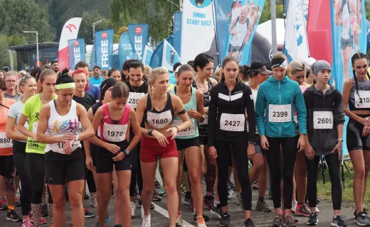 Henryk Warzecha z Łącka pierwszy na mecie biegu na 1 km - 