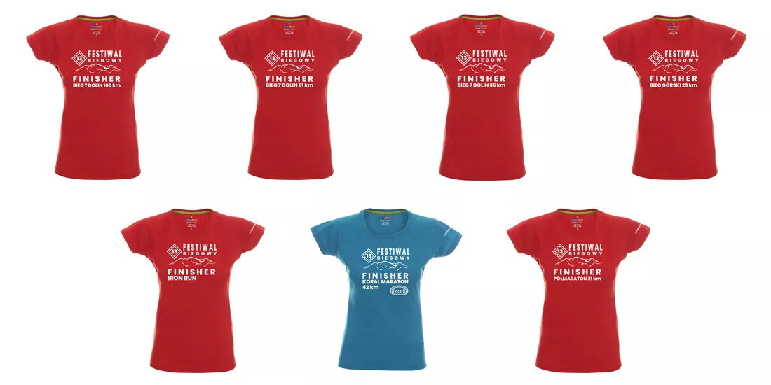Takie koszulki czekają na finisherów 13. Festiwalu Biegowego w Piwnicznej-Zdroju