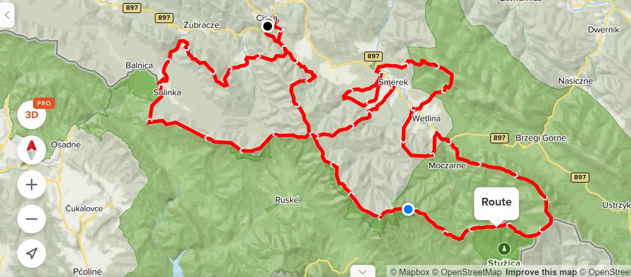 Trasa Biegu Rzeźnika Ultra Trasa Biegu Rzeźnika Ultra