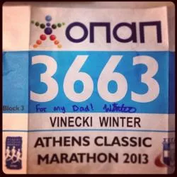 Numer startowy z Aten