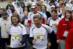 Joanna Mucha na biegu Biegnij Warszawo