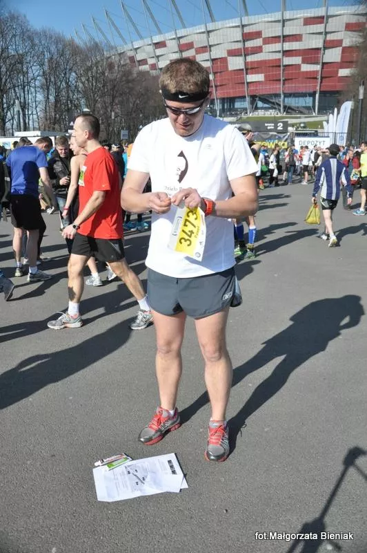 Paweł przygotowuje się do startu