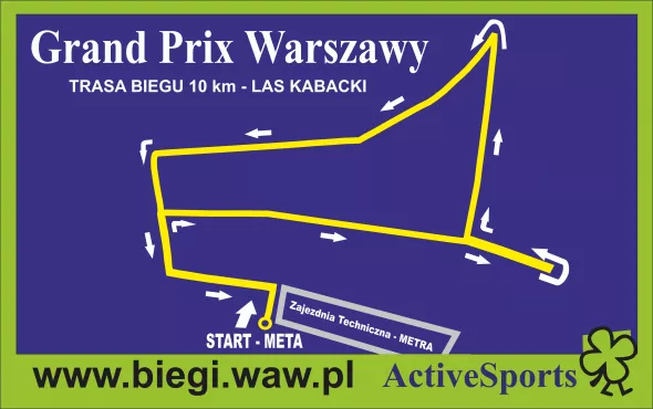 Trasa biegu po Lesie Kabackim