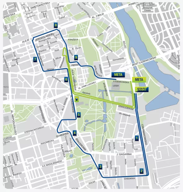 Trasa biegu oraz chodu "Maszeruję-Kibicuję"