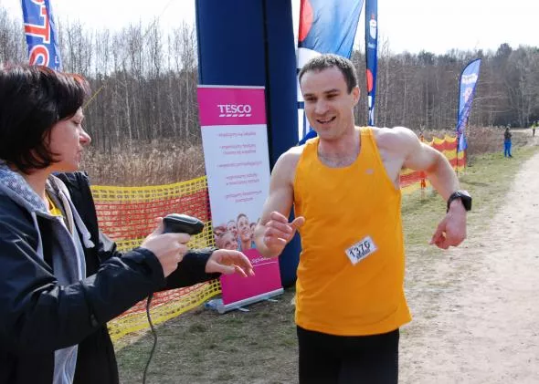 Na mecie jednego z biegów Grand Prix Warszwy