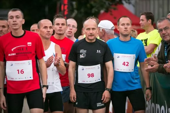 Zygmunt Berdychowski na starcie biegu uczestników Iron Run