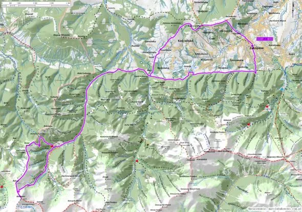 Trasa ultramaratonu Tatra Fest