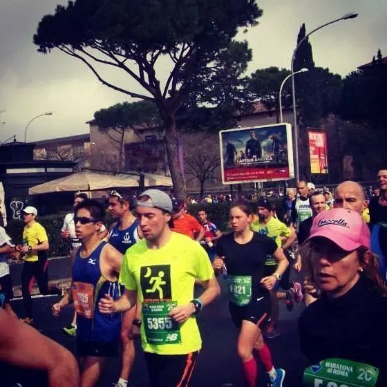 Ewa w trakcie maratonu