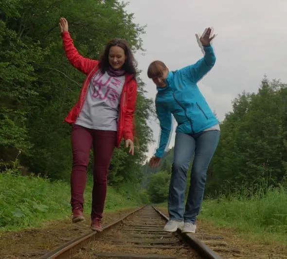 Najlepszy kibic w Cisnej - Kinga po lewej