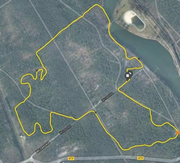 Plan trasy w Zalesiu. graf. orgaizator