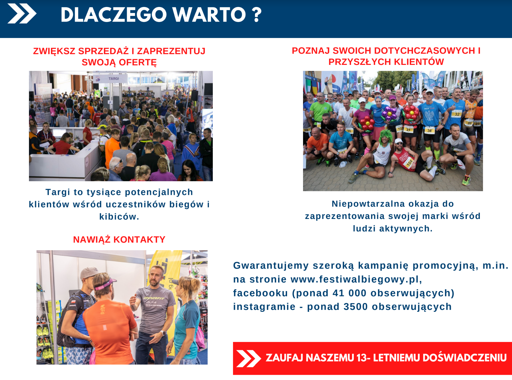 Pokaż swoją firmę w Strefie EXPO wielkiego Festiwalu Biegowego