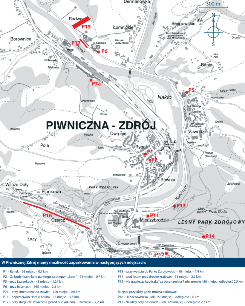 Parkingi w Piwnicznej-Zdroju