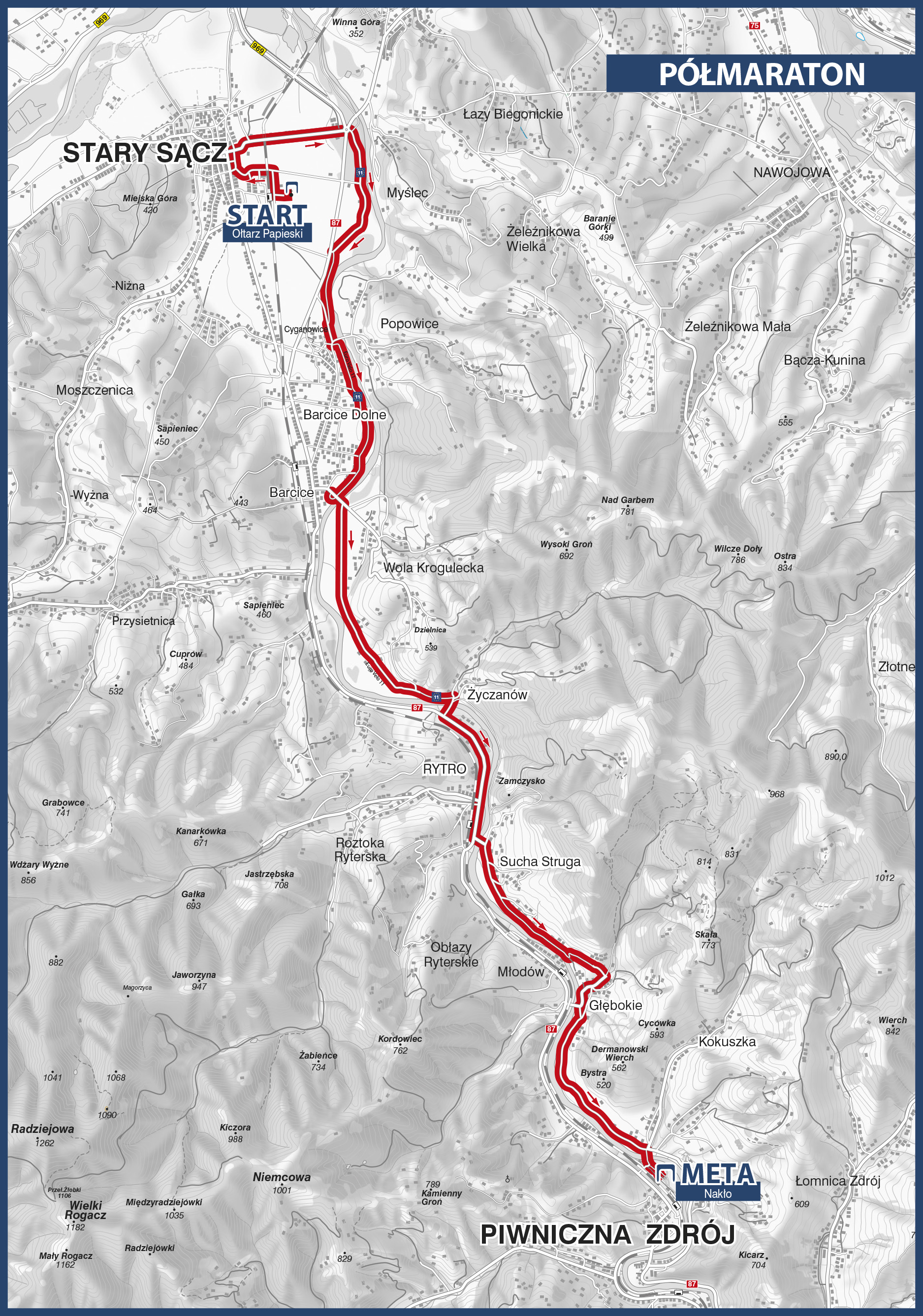 mapa półmaratonu